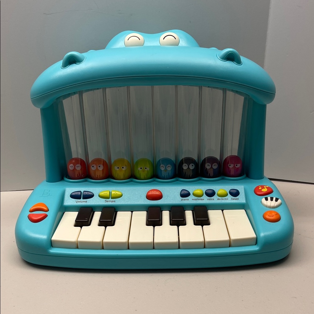 B. toys Toy Piano for Kids Hippo Pop. Working